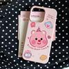 Cartoon Ruby Beaver for Apple 15promax Mobile Phone Case for IPhone16pro Litchi Pattern 14/13mini