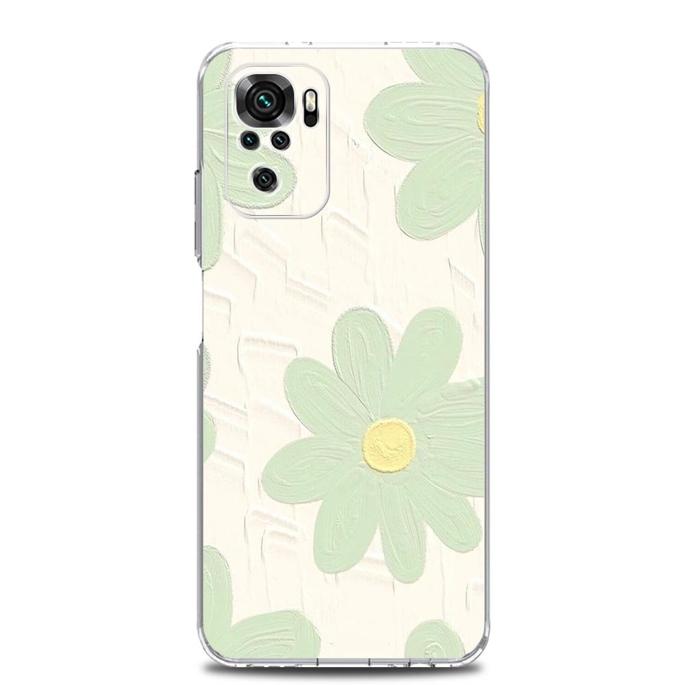 Чехол для телефона с рисунком 'любовь цветок' для Xiaomi Redmi Note 15 14 13 12 4G 10 11 Pro Plus 5G 14C 13C 12C 10C Прозрачный чехол
