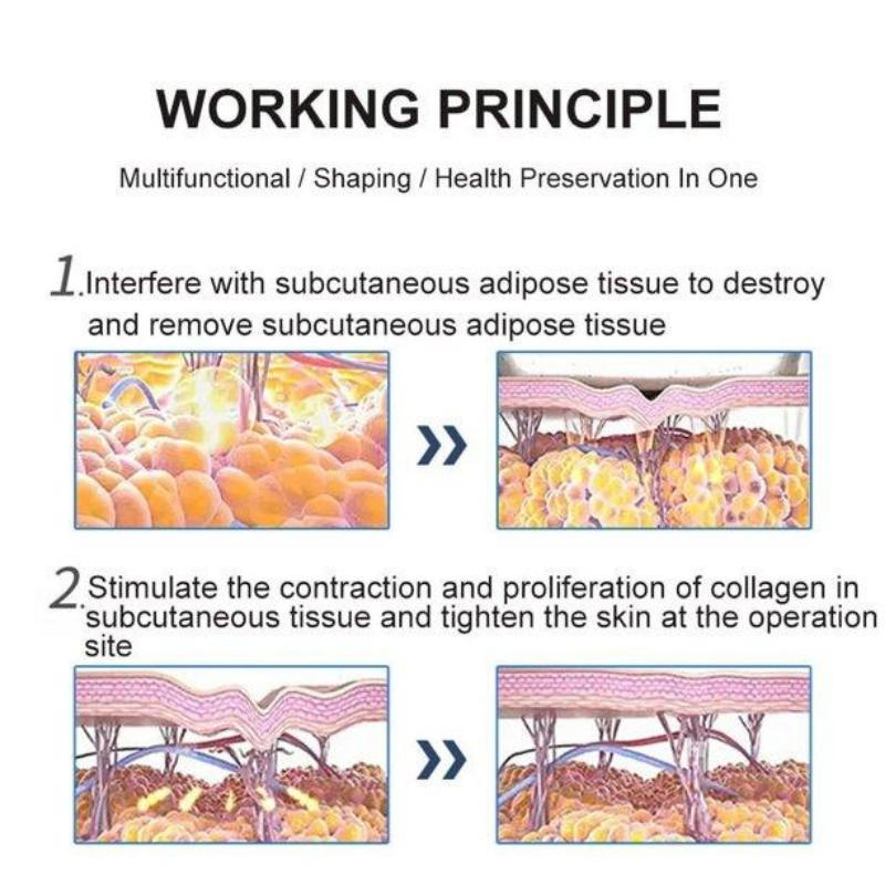 NEW 6 In 1 Ultrasonic 80K Cavitation Radio Frequency RF Face Lifting Weight Loss Slimming Machine Vibration Vacuum Body Massager