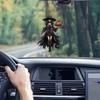 Gothic Witch Pendant 2D Acrylic Car Hanging Ornament Rearview Mirror Ornament for Halloween And Gothic Lovers