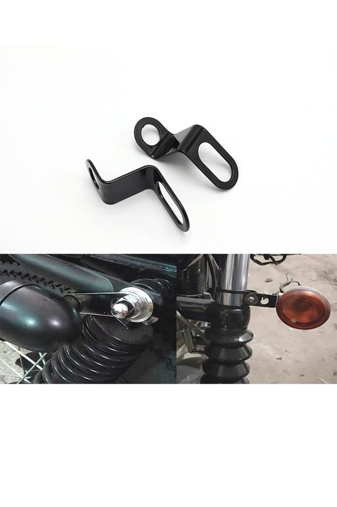 YFFSFDC Прямая черная база для крепления указателя поворота для задних креплений указателей поворота передний поворот