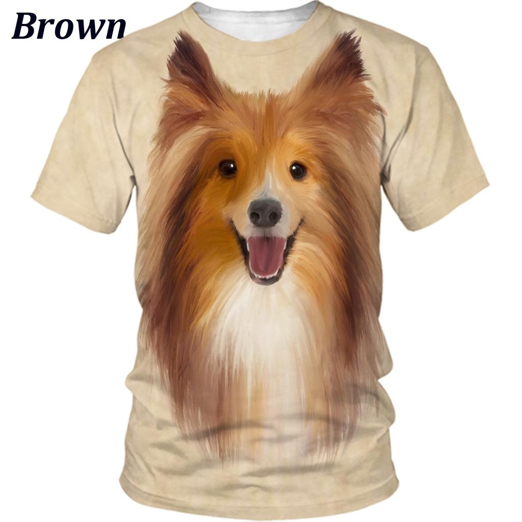 Новая модная унисекс милая собака 3D-Druckmuster Top бордер колли футболка спортивная футболка плюс размер XS-5XL