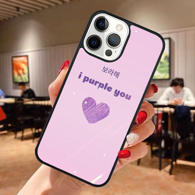 Милый корейский Saranghae Я люблю тебя Чехол для телефона Для iPhone 17 Air 14 15 16 13 12 Max Чехол Для Apple 11 Pro Max Plus Coque