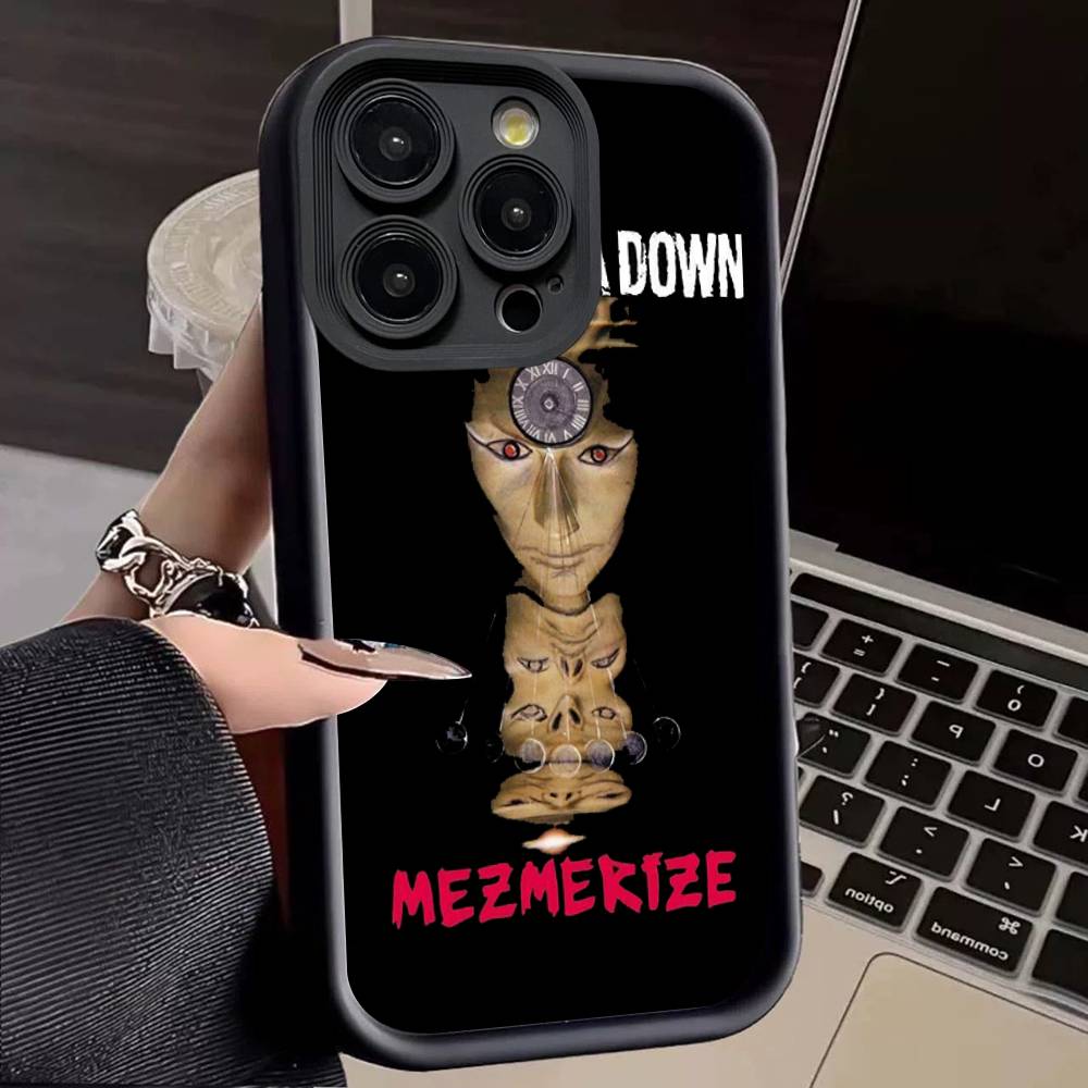 Металлический ремешок System Of A Down Для IPhone 17 Pro Max 16 15 14 13 12 11 Plus Черный Мягкий Чехол для Телефона