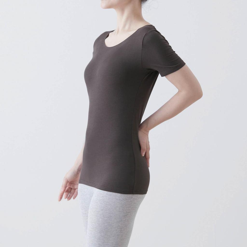 Belle Maison Sleeve Cotton Blend Warm Inner Night Size S Women's 3/4 Shirt, Hotcot, Navy,