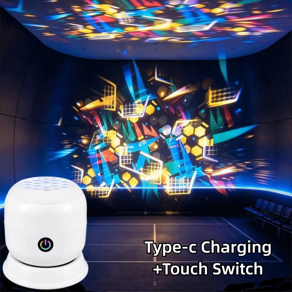 360 Degree Rotating Projection Night Light Type-c Charging Ocean Projector Lamp Party Decoration