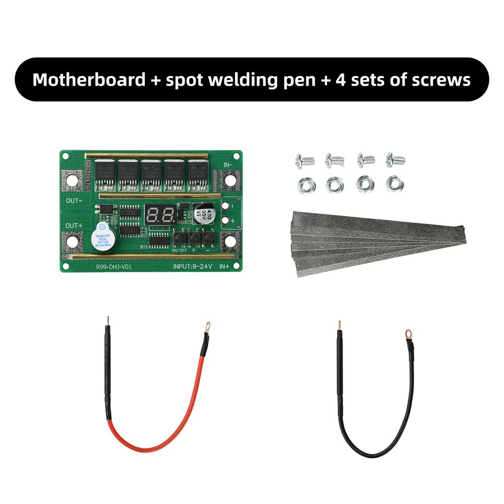DC 9-24V 99-level Spot Welder DIY Kit 18650 Lithium Battery Spot Welding Machine for 0.1-0.2mm Nickel Sheet Battery Pack Welding