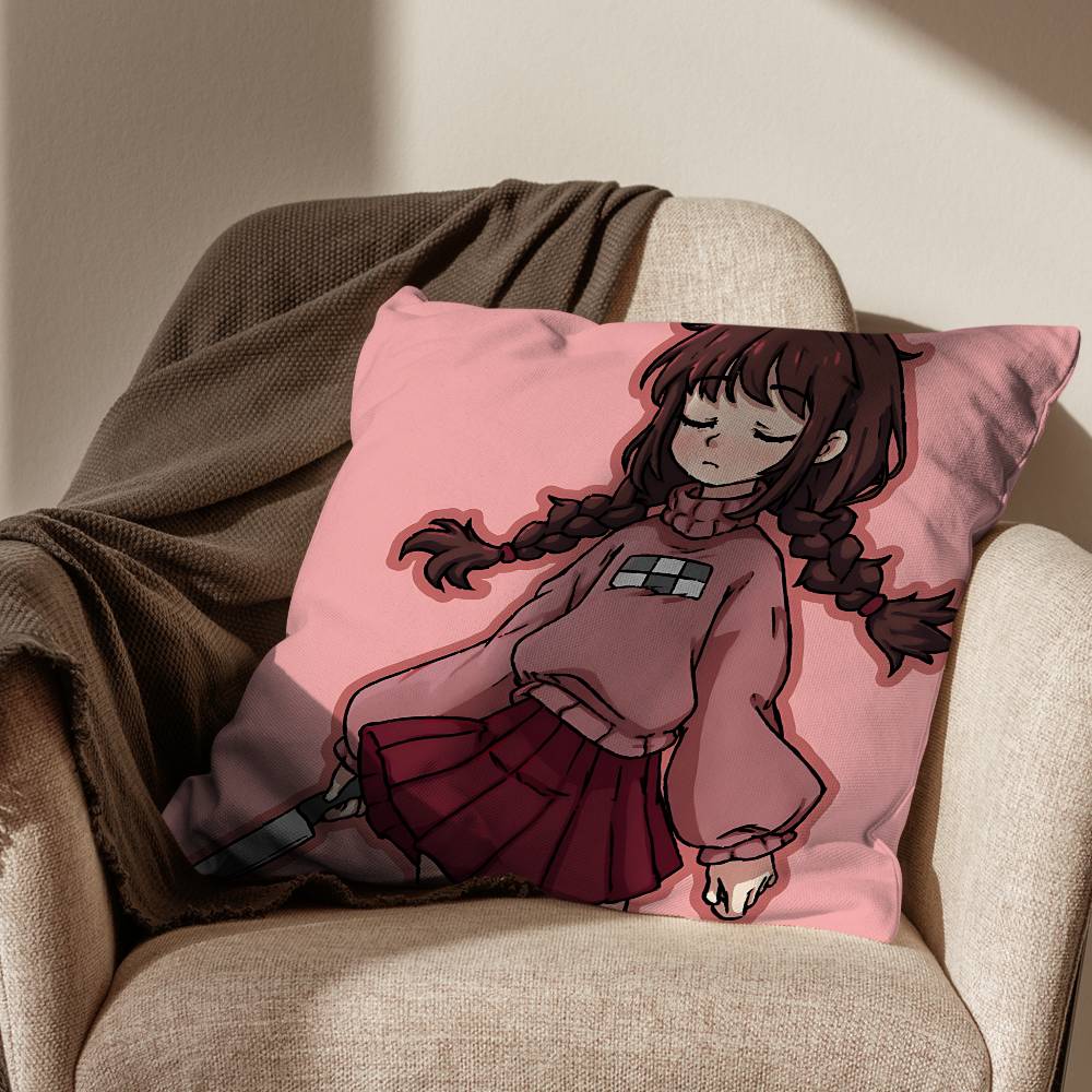 game Yume Nikki Uboa Madotsuki Print Throw Pillow Cover cm Square Cushion Case for Living Room Bedroom Decor