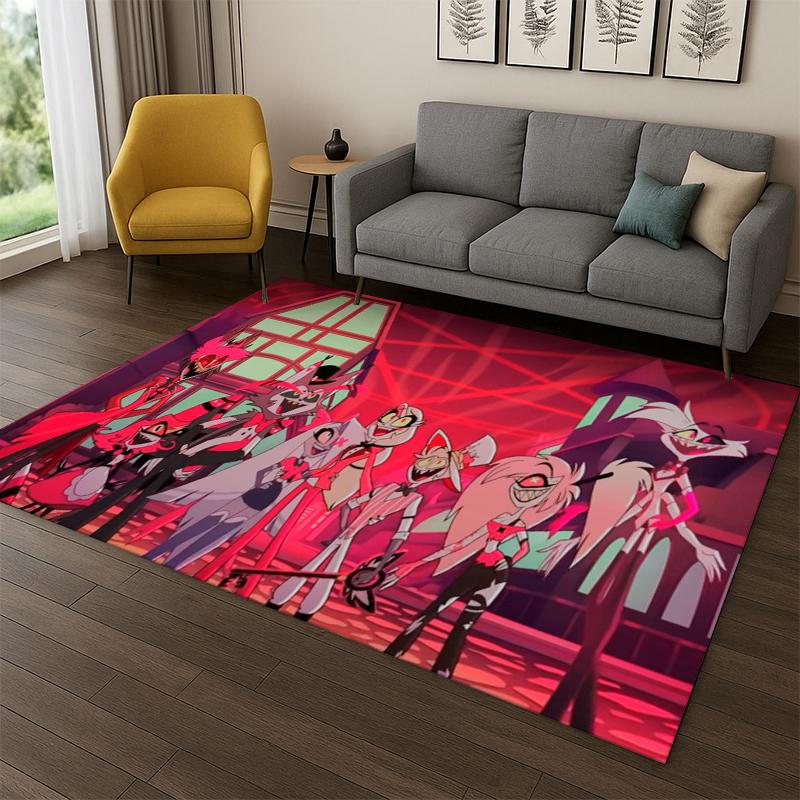 Мультяшный ковер H-Hazbin Hotel Charlie для спальни, гостиной, дивана, игровой комнаты, прихожей, домашнего декора, детский игровой коврик, нескользящий