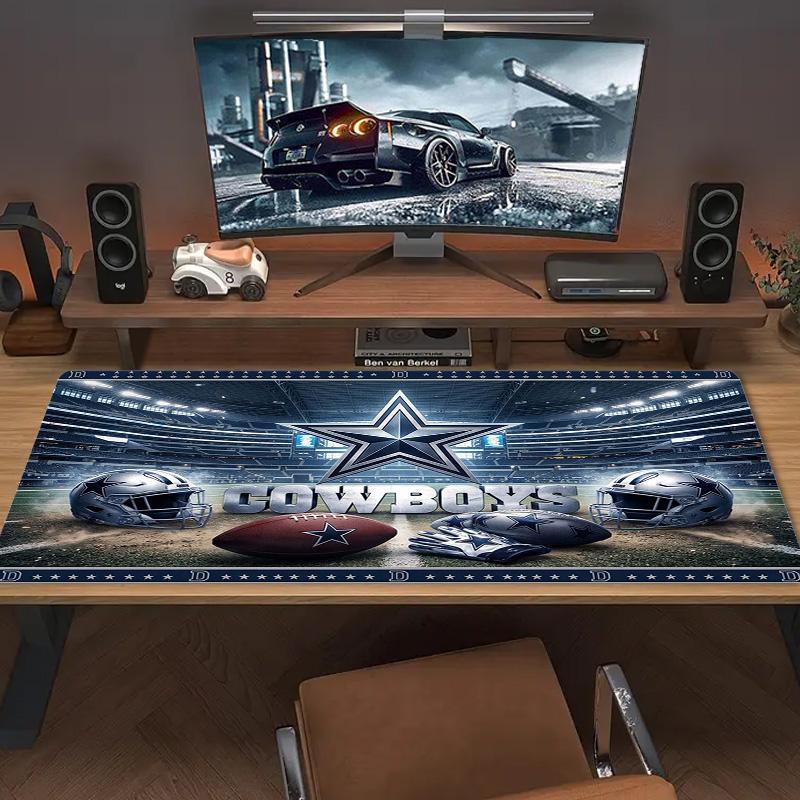 Коврик для мыши Dallas Cowboys Большой игровой коврик для стола Нескользящий коврик для ноутбука и планшета XXL Коврик для мини-ПК с заблокированным краем