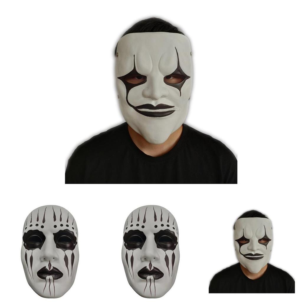 Slipknot Halloween Mask With Clown Face And Zipper Mouth For Costume Parties