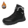 Новые мужские зимние сноубутсы для водонепроницаемых кожаных кроссовок Супер теплые мужские ботинки Уличные мужские походные ботинки Рабочая обувь Размер 39-48