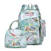 3Pcs/set Cute Printed Backpack Lunch Bag Pencil Case Teen Child Girl Kid Schoolbag Student Bookbag Knapsack Women Travel Bag Gift