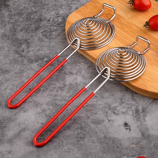 Сепаратор для яиц с длинной ручкой из нержавеющей стали для выпечки, фильтр для просеивания яичного белка и желтка, кухонный инструмент для разделения яиц