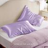 Satin Pillowcase Solid Color Pillow Anti-static Pillow Cover Glossy Cover with Invisible