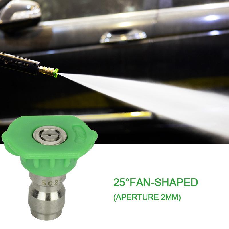 1Pc 1/4" Quick Connect Garden High Pressure Washer Spray Nozzle 0 15 25 40 60 Degree Watering Soap Nozzle Tip Garden Cleaning