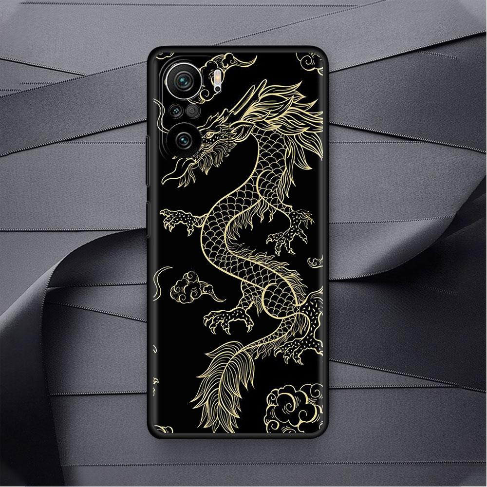 Чехол для Xiaomi Redmi Note 11 9S 10 9 8 7 9A 9C 9i K40 8T 10C 9T K50, силиконовый чехол для телефона, модный китайский винтажный дракон