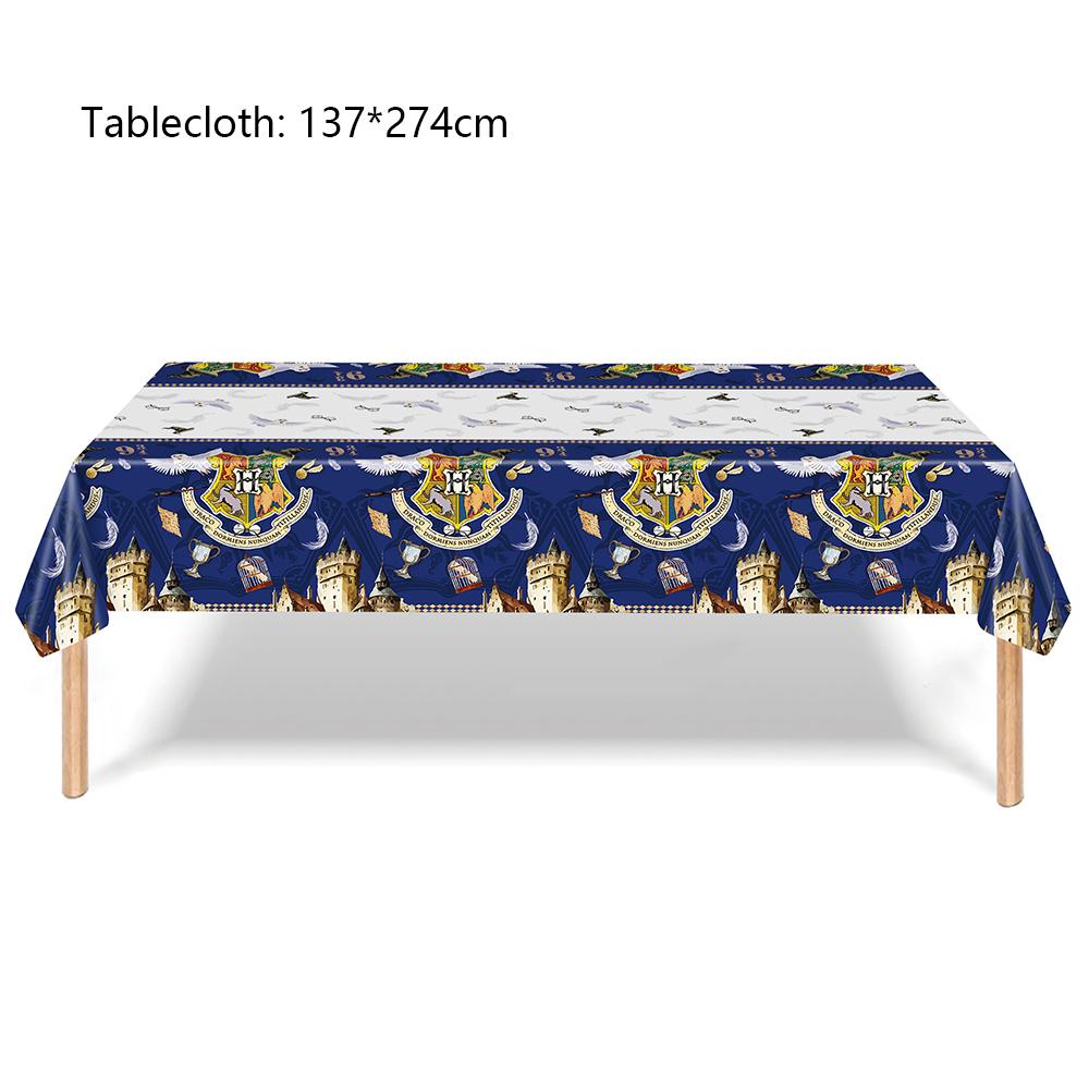 Новая 51 шт. Новая праздничная посуда Гарри Поттера включает тарелки, стаканы, салфетки, скатерть