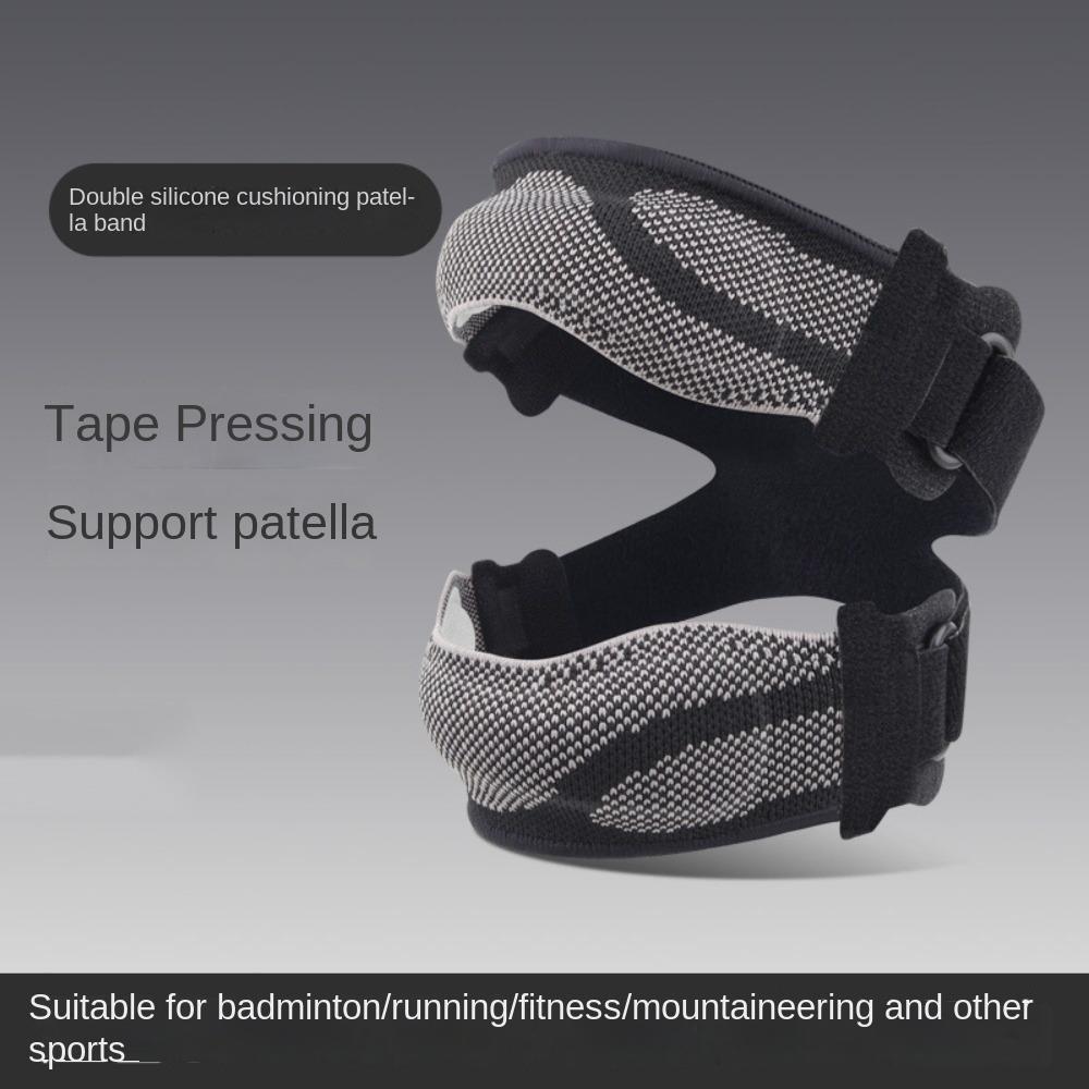 Protection Knee Patella Tendon Knee Straps Double Silicone Sports Knee Brace  Fitness