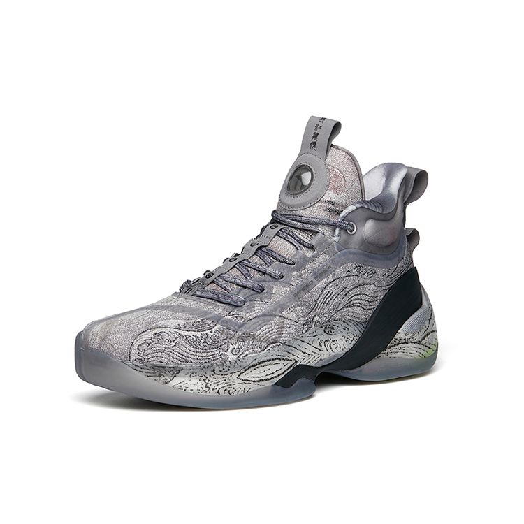 Anta KT7 Thompson 7-го поколения с технологией азота, амортизация, нескользящие, износостойкие, высокие баскетбольные кроссовки, мужские кроссовки, серые 112141101-9