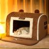Кошачья осенне-зимняя теплая юрта Трехмерный изогнутый домик для медведя Гнездо для кошки Тедди Маленькая собака Гнездо для собак