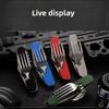 Corrosion Resistant Portable Folding Stainless Steel Cutlery Set Fork Spoon Knife Bottle Opener for Picnic Travel Daily Use