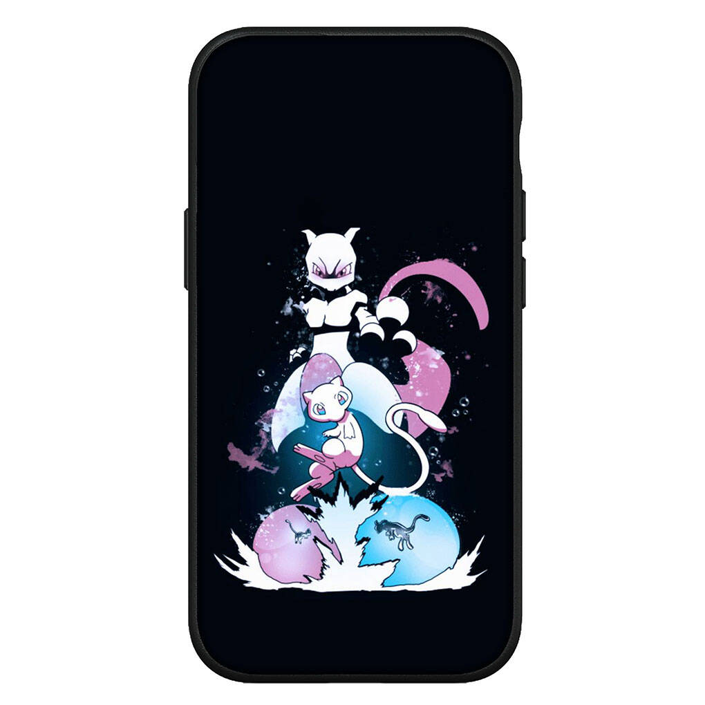 Чехол для iPhone 17 16 15 Xiaomi Poco Redmi Note 14 13 12 11 Pro Max X 9 Samsung Galaxy S25 S24 S23 OPPO Huawei Mewtwo Pokemon Pikachu Mew Чехол для телефона