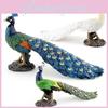 Реалистичная ПВХ скульптура павлина, украшение, фигурка дикой природы для декора гостиной