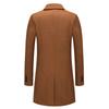 Мужское зимнее шерстяное пальто осень-зима высококачественное однотонное шерстяное пальто из смеси шерсти мужской тренч