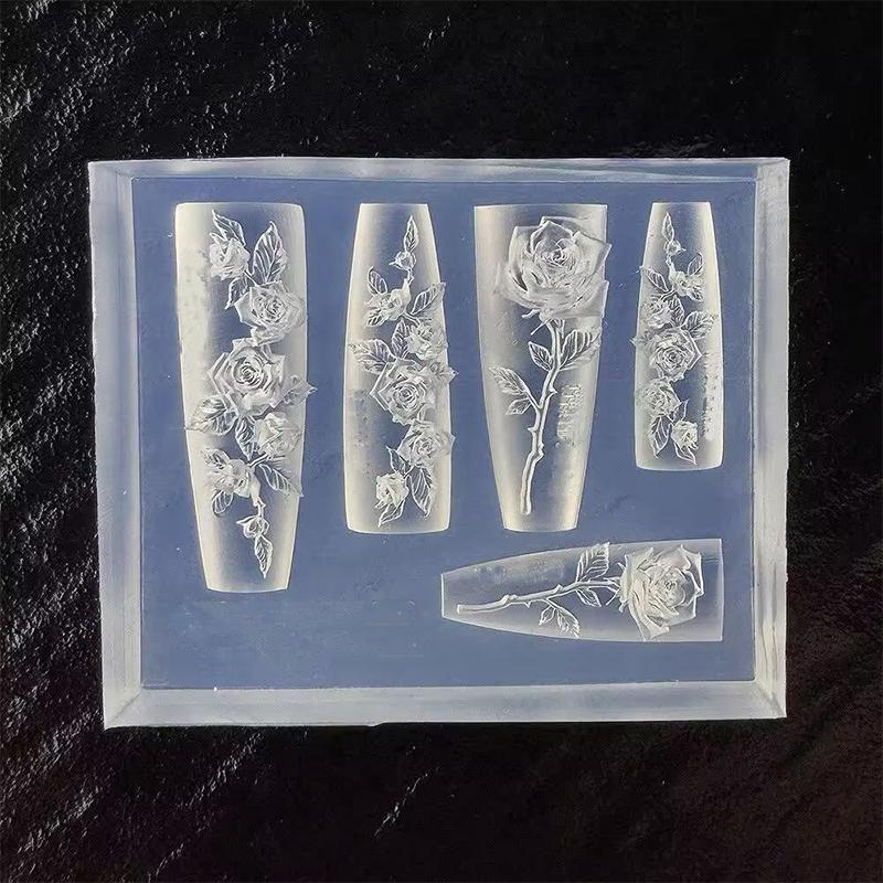 Гибкие силиконовые формы для нейл-арта. Создайте шарм в виде цветка розы для профессионального дизайна и изготовления ювелирных изделий.