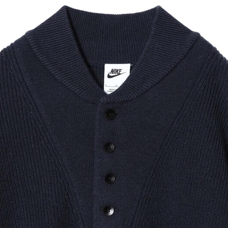 Nike Мужской свитер-henley с длинным рукавом Life 'Obsidian' FN3119-451