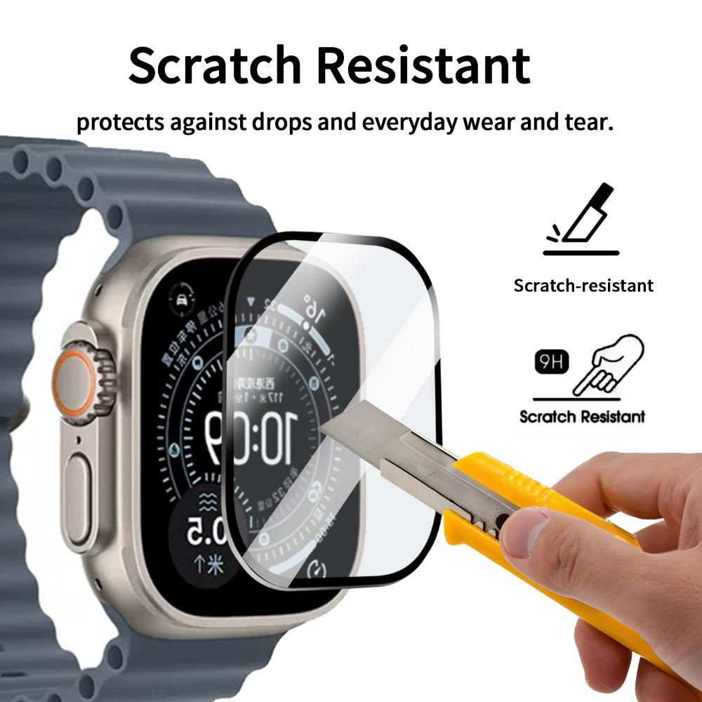 Простая установка HD Стеклозащиты для Apple Watch Ultra 3/2/Ultra 49 мм с инструментом для автоматического выравнивания для Apple Watch
