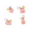 Charms Cartoon Key Chain Resin 3D Key Chain Personality Pink Pig Pendant  Decoration
