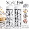 2pcs Silver Silver Leaf Flakes Foil Silver Foil Leaf Premium Foil Flakes  Baking Projects