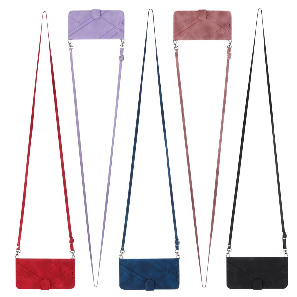 Strap Lanyard Cord Leather Wallet Phone Case For iPhone 15 14 13 12 11 Pro XS Max XR X SE2022 8 7 Plus Flip Card Slot Back Cover