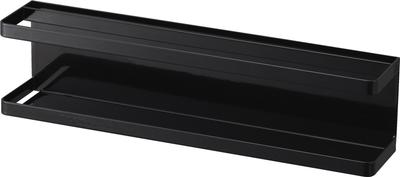 Магнитная стойка для приправ Yamazaki Jitsugyo на холодильник, черная, Ш40 x Г8 x В10 см, стойка для специй, лоток для хранения, оптовое хранение 2189 и