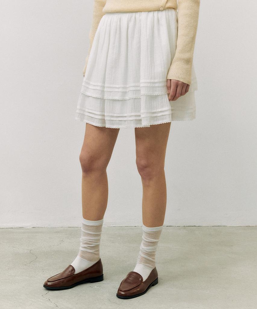 Lora Lora Cancan Lace Mini Skirt White