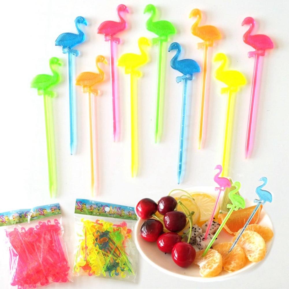 Экологичные Фламинго Декоративные Многоразовые Коктейльные Шпажки Закуски Шпажки Зубочистки Необычные Палочки