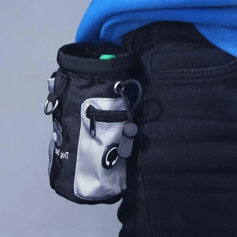 Hands Free Pet Treat Bag Dog Training Waist Pouch Outdoor Walking Reward Feed Pocket with Poop Bag Dispenser for Dogs