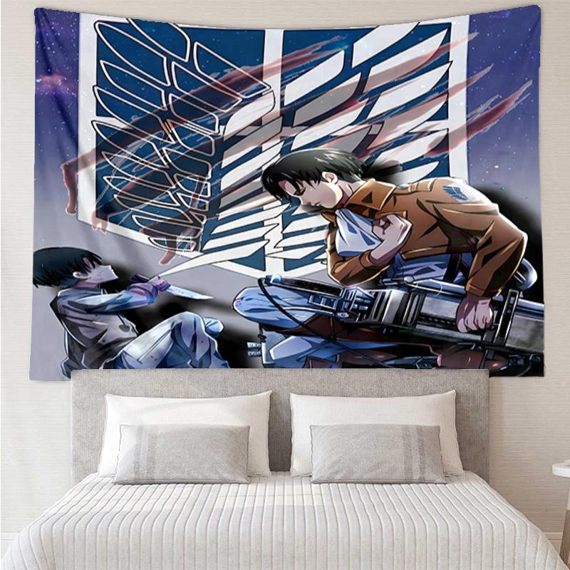 Attack on Titan Tapestry for Bedroom Aesthetic Classroom Tapestries Wall Hanging for Living Room Dorm Office,Ideal Creative Gift