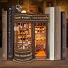 Ретро DIY Деревянный книжный уголок Вставка в полку Миниатюрные наборы Магазин волшебных палочек Полка для книг Домашняя закладка Декор Для взрослых Ручная работа Подарок