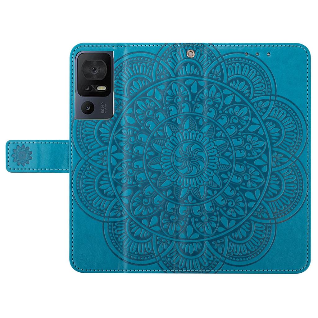 For TCL 40 SE Leather Case Mandala Imprinted Wallet Flip Phone Cover