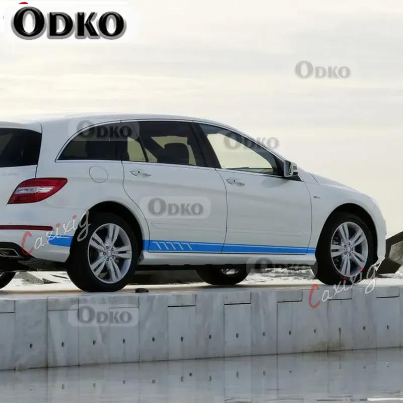 507 Стайлинг Наклейка на Пороги Автомобиля Наклейка на Капот Крышу Задние Полосы Для Mercedes Benz R-Класс W251 R300 R320 R350 R500 R63 AMG