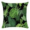 Green Leaf Flower Pillowcase Parrot Pattern  Interior Home Pillow Suite Bedroom Sofa Bed Chair