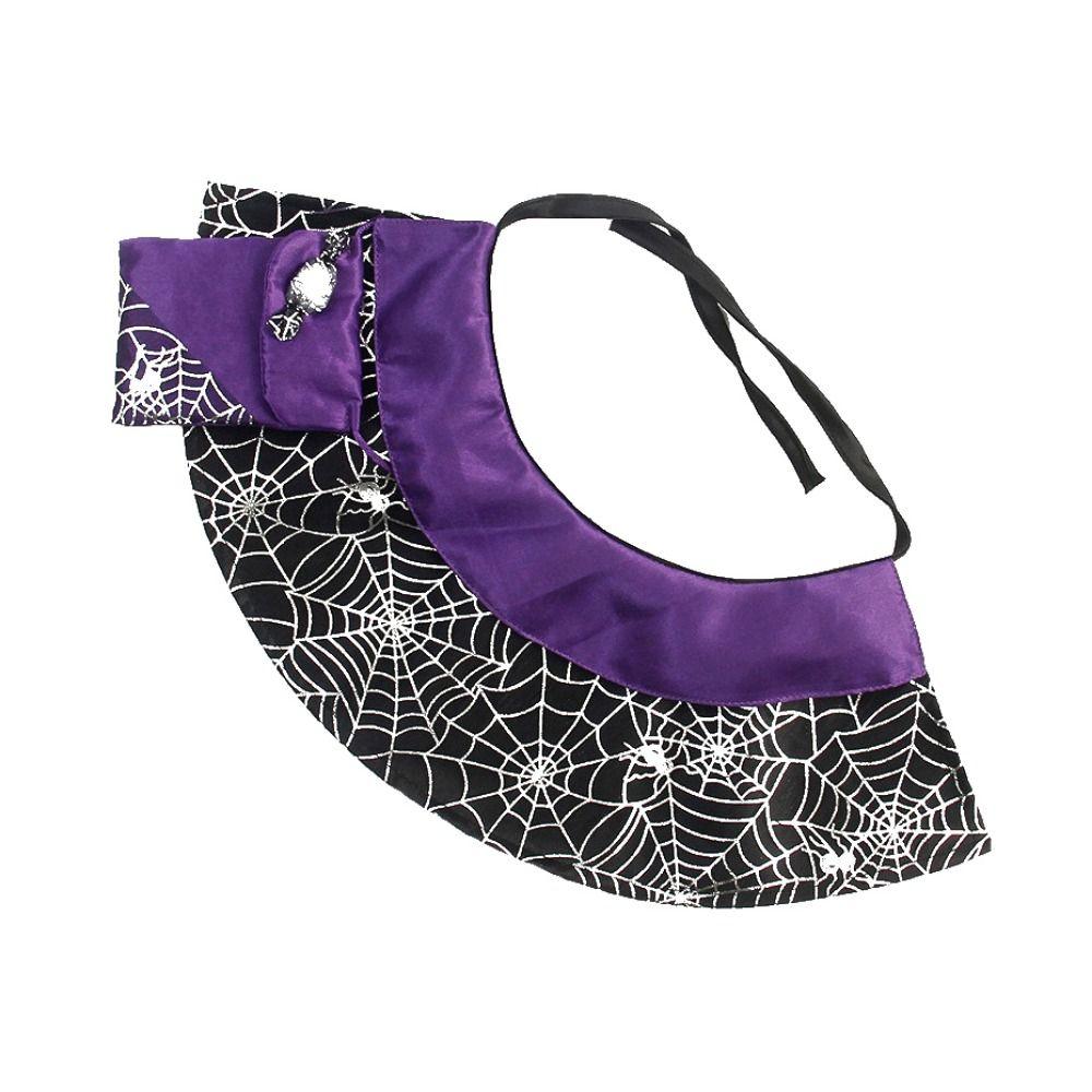 Мягкая кошачья шляпа волшебника, плащ, регулируемый костюм ведьмы для питомца, забавная кошачья шляпа волшебника-паука, косплей-вечеринка