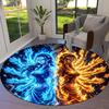One Piece Poster Round Area Rug Carpet Rug For Living Room Bedroom Sofa Playroom Decor Nonslip Floor Mat