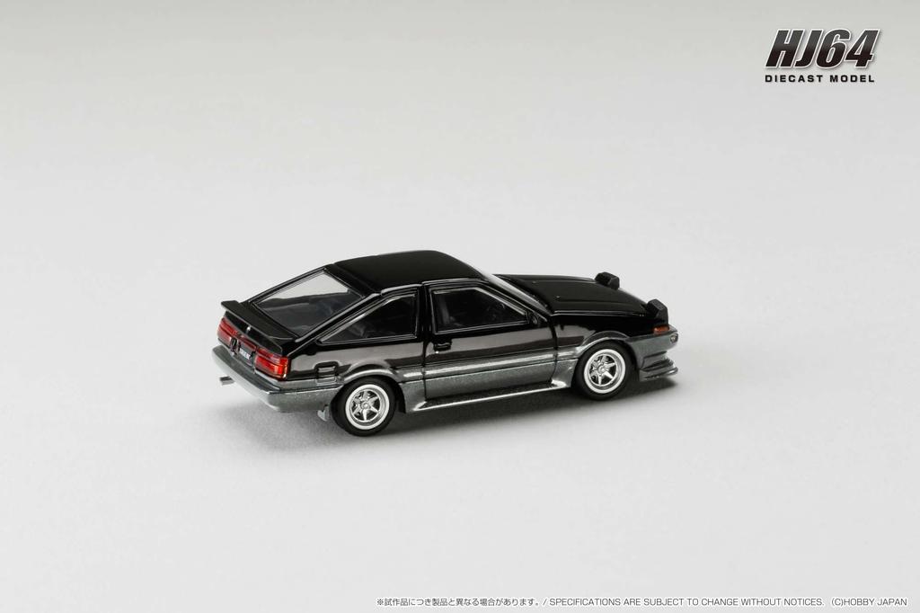 Масштаб Toyota Sprinter Trueno Поздняя модель JDM Стиль 1/64 Черный/Серый