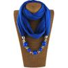 Ethnic Style Women's Shawl Scarf with Beaded Pendant Jewelry Necklace