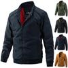 New Jacket Casual Thin Baseball Men's Solid Coat Zipper Stand Collar Jacket