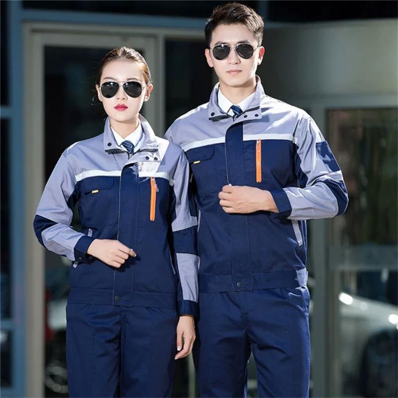 Прочный рабочий комплект для мужчин и женщин - С длинным рукавом, износостойкий, утолщенный для весны/осени. Идеально для сварки и авторемонта.